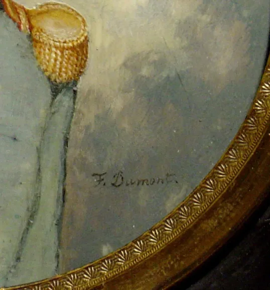 Portrait d'officier Miniature F.Dumont
