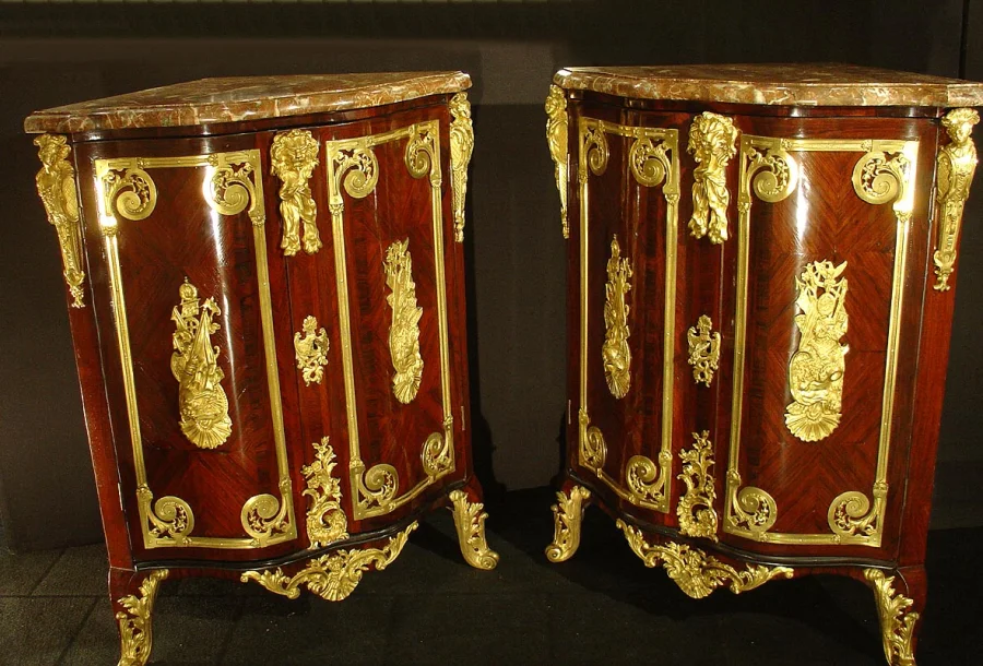 Pair of French Regence Cabinet Corners