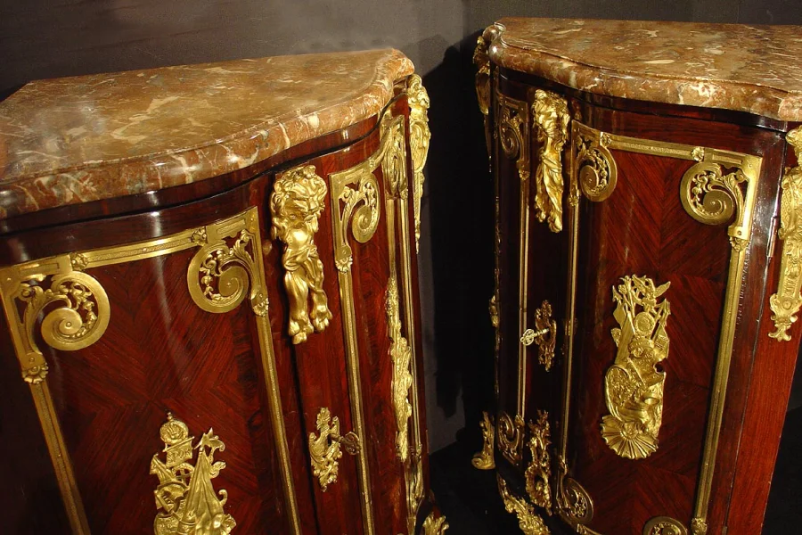 Pair of French Regence Cabinet Corners