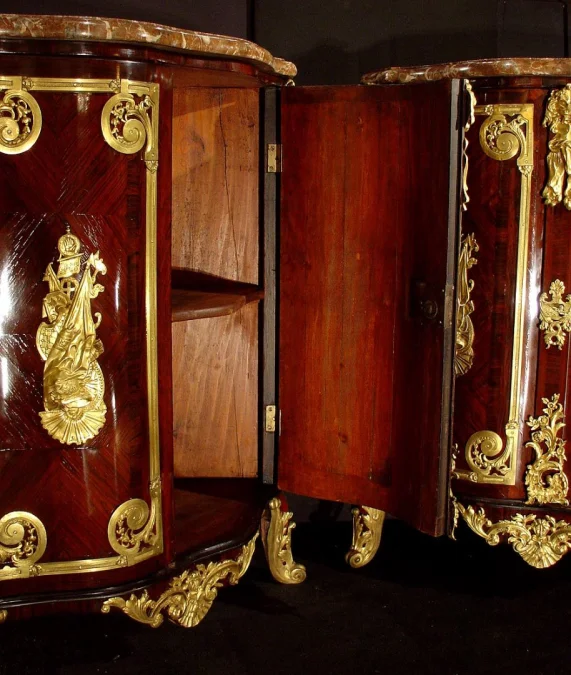 Pair of French Regence Cabinet Corners