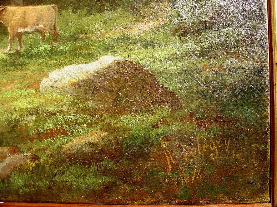 Pair of large 19th French Romantic Paintings