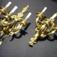 Paire d'appliques 19eme en bronze