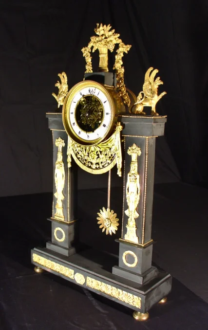 French Directoire skeleton clock