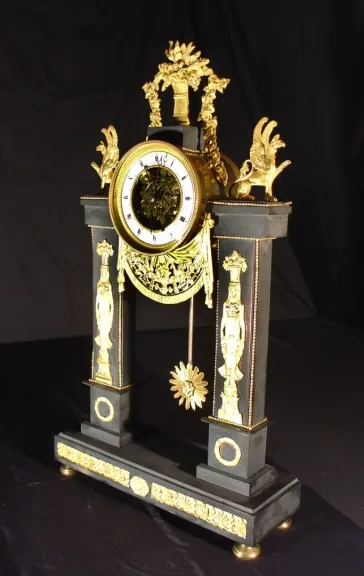 French Directoire skeleton clock