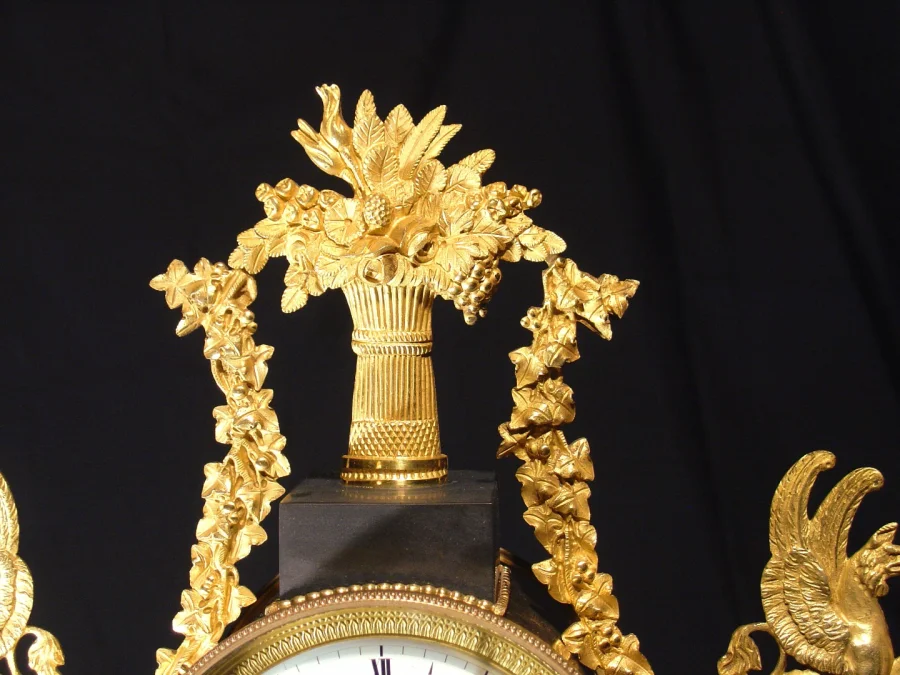 French Directoire skeleton clock