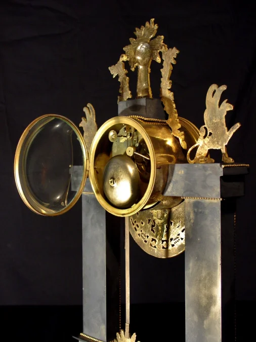 French Directoire skeleton clock