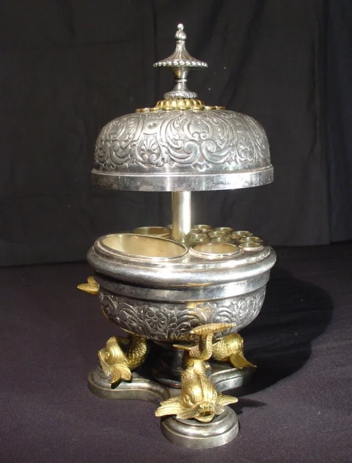 19th century caviar set