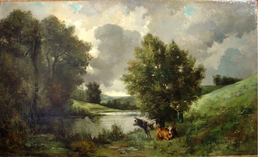 Painting Landscape H.Cauchois