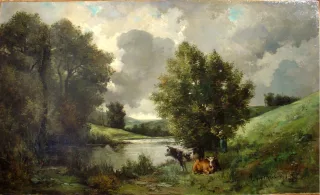 Painting Landscape H.Cauchois