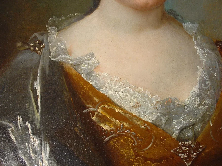 French 18 th portrait painting