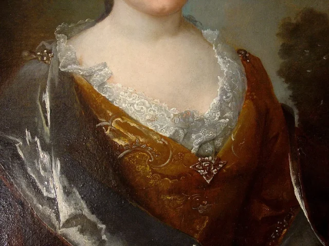 French 18 th portrait painting