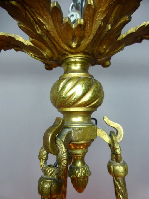 Lustre en bronze XIX