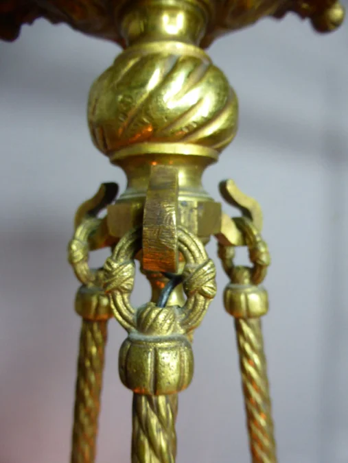 Lustre en bronze XIX