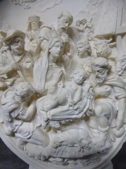 Moulage en plâtre, La nativité, XXe