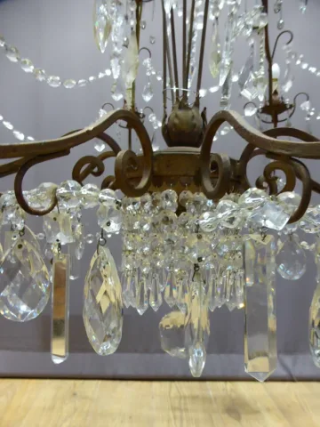 Important lustre cage, XXe