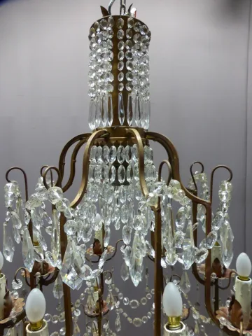 Important lustre cage, XXe