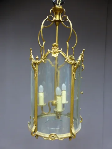 Lanterne en bronze doré XIX