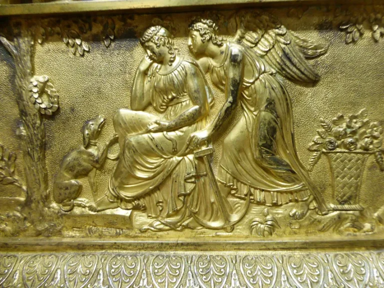 Pendule en bronze doré XIX