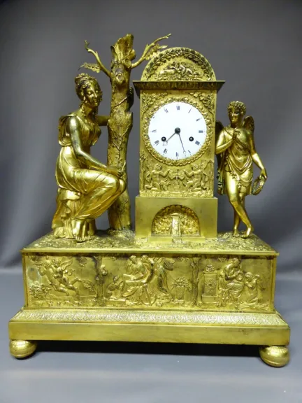 Pendule en bronze doré XIX
