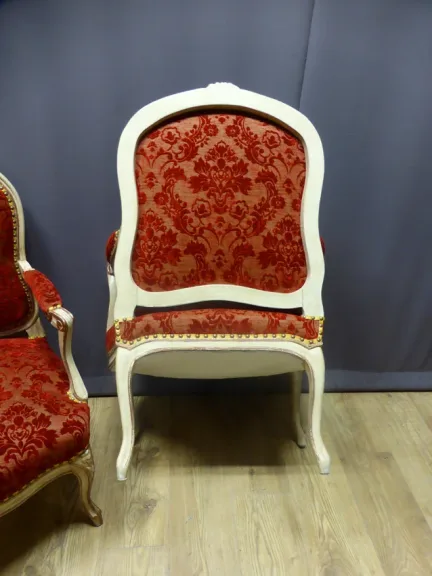 Paire de fauteuils style Louis XV XIX
