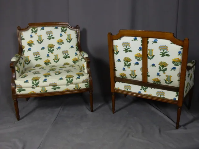 Paire de fauteuils marquises fin XIX