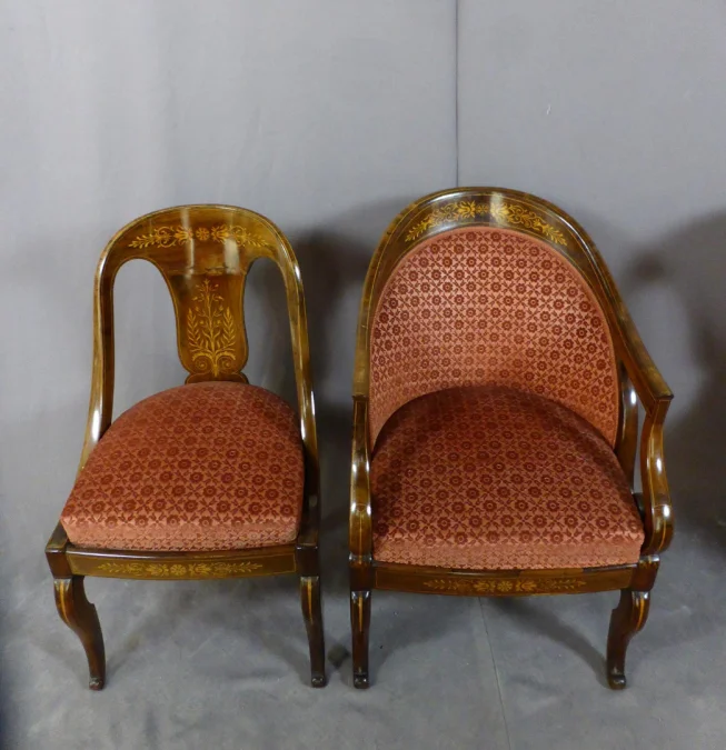 "Suite De Six Chaises Charles X Estampillées