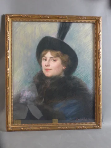 PASTEL gesigneerd HUMBERT VIGNOT