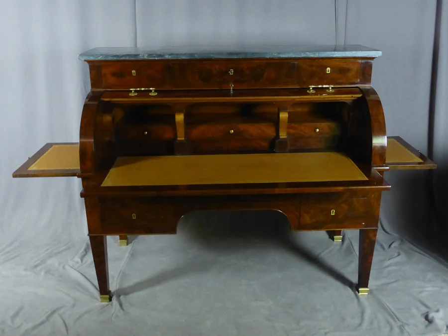 Bureau Cylindre En Acajou XIX