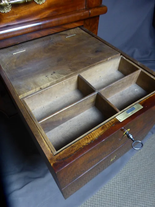 Bureau Cylindre En Acajou XIX