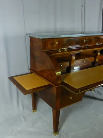 Bureau Cylindre En Acajou XIX