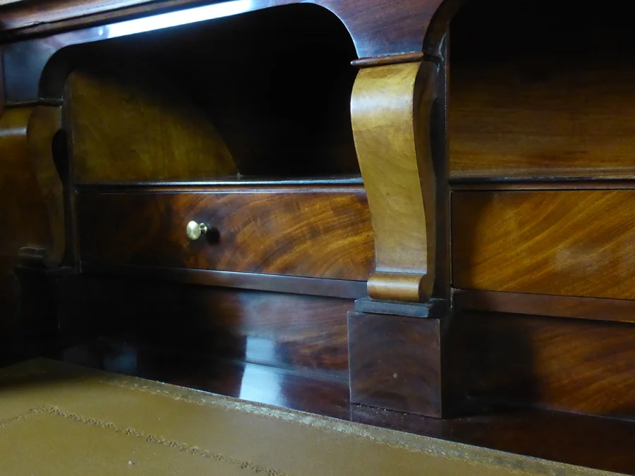 Bureau Cylindre En Acajou XIX