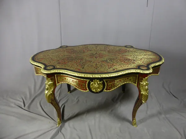 Table En Marqueterie Boulle Signée Diehl Paris