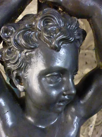 "Paire De Statues En Fonte XIX"