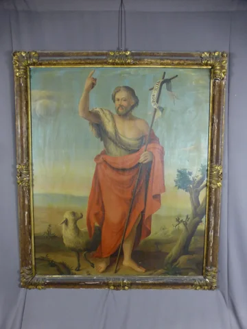 Tableau XIX Saint Jean Baptiste et l'agneau mystique cadre XVII
