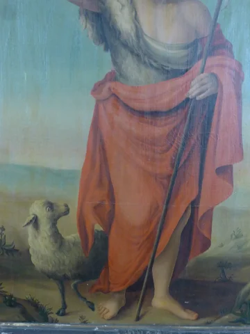Tableau XIX Saint Jean Baptiste et l'agneau mystique cadre XVII