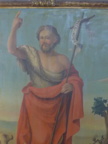 Tableau XIX Saint Jean Baptiste et l'agneau mystique cadre XVII