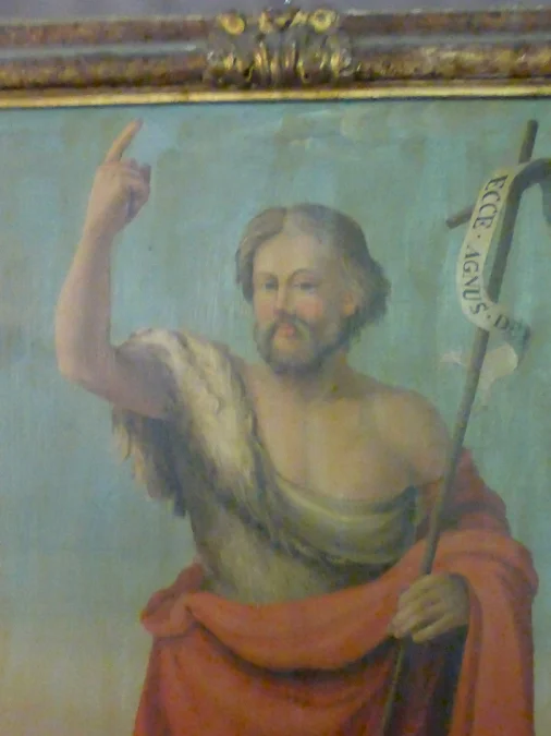 19. JAHRHUNDERT 0IL AUF LEINWAND DES HEILIGEN JOHANNES DEM TÄUFER