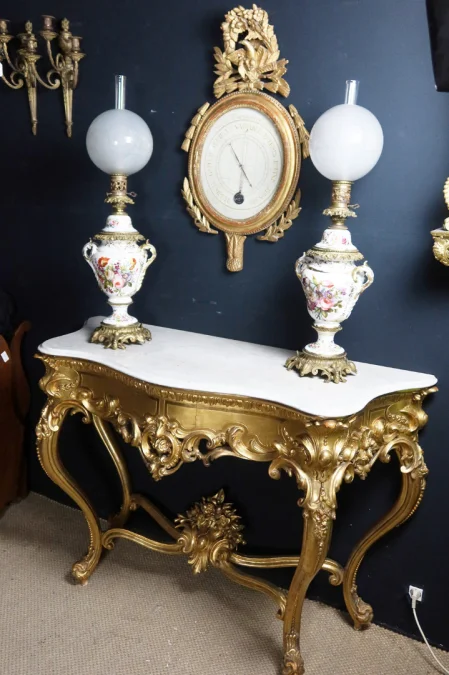 Console Dorée Style Louis XV