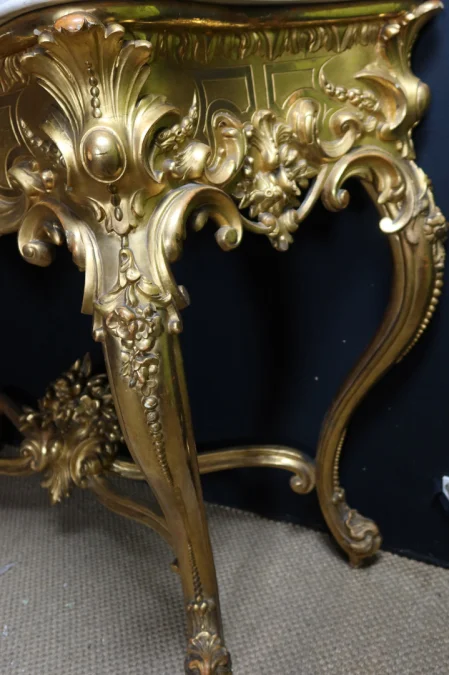 Console Dorée Style Louis XV