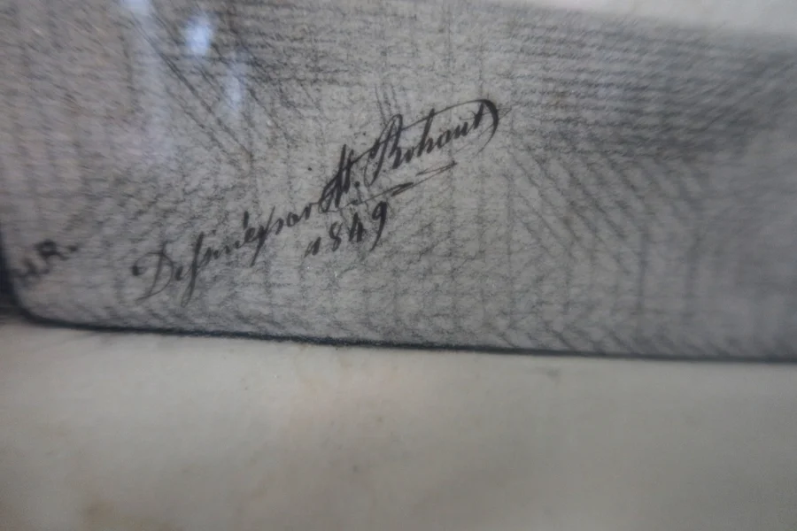 DIBUJO AL CARBÓN firmado por Henry ROHAUT