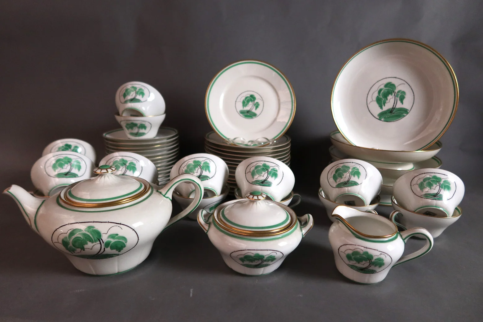PERÍODO ART DECO SERVICIO DE TÉ Y POSTRES