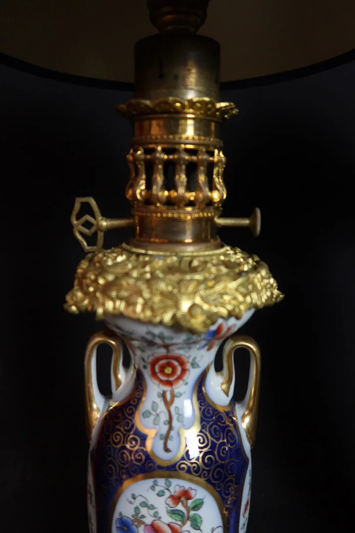 Paire De Lampes Porcelaine Bayeux XIX