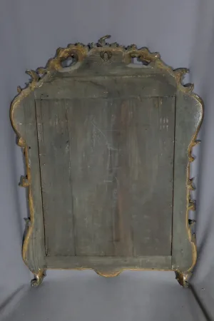 Miroir En Bois Sculpté Et Doré XIX