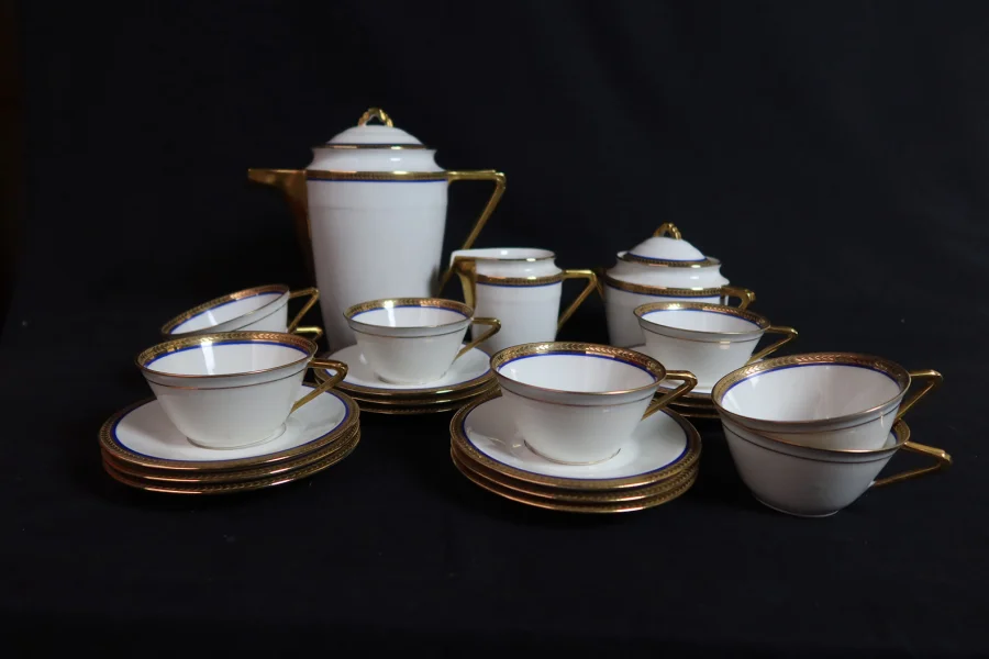 Service à thé art déco porcelaine