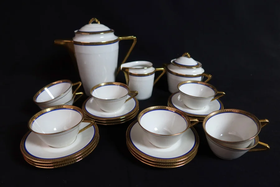 Service à thé art déco porcelaine