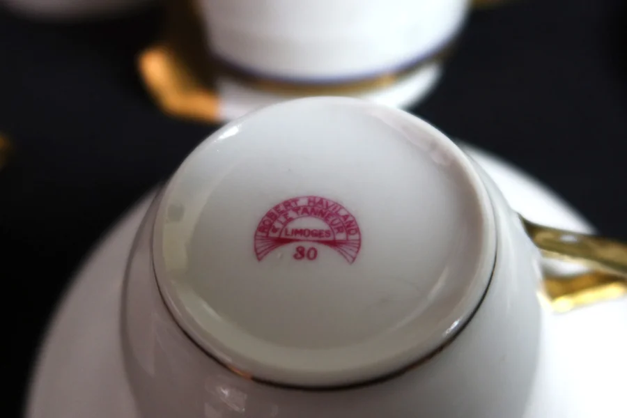 Service à thé art déco porcelaine