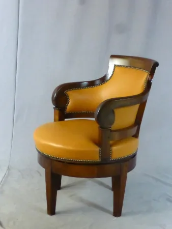 Fauteuil De Bureau tournant Restauration Début XIX