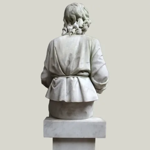 Grande Sculpture En Marbre Signée E.Mannini 1887"