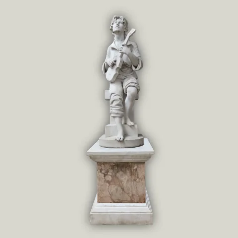 Grande Sculpture En Marbre Signée E.Mannini 1887"