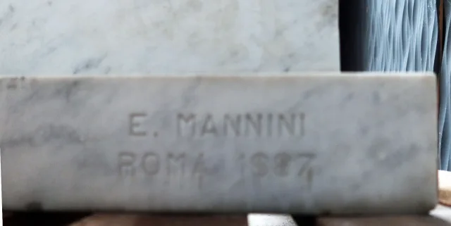 Grande Sculpture En Marbre Signée E.Mannini 1887"